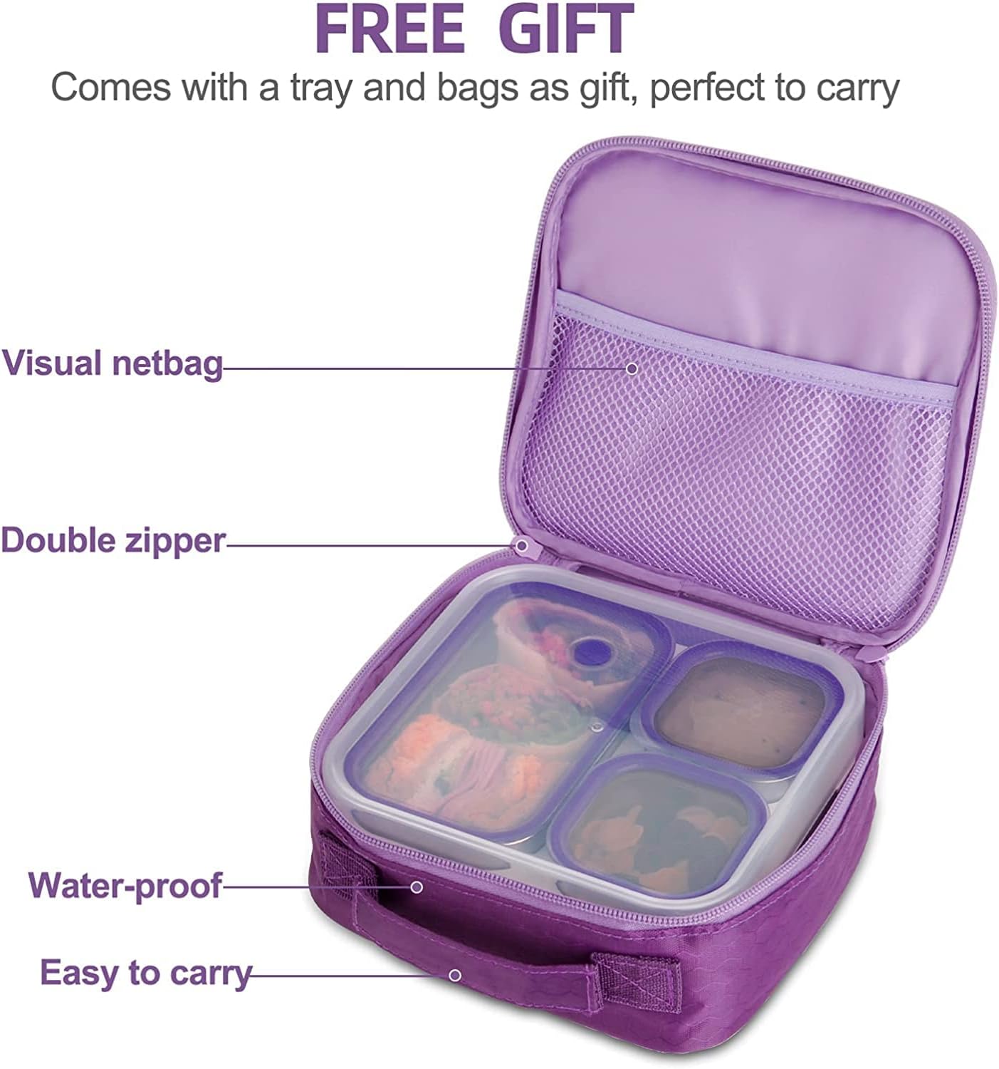 Stainless Steel Lunch Box for Kids School,Insulated with Tableware & Bag,720ML 3 Compartment Divided Lunch Containers with Lids,Leakproof | BFA Free | Small size| Dishwasher Safe (Green)