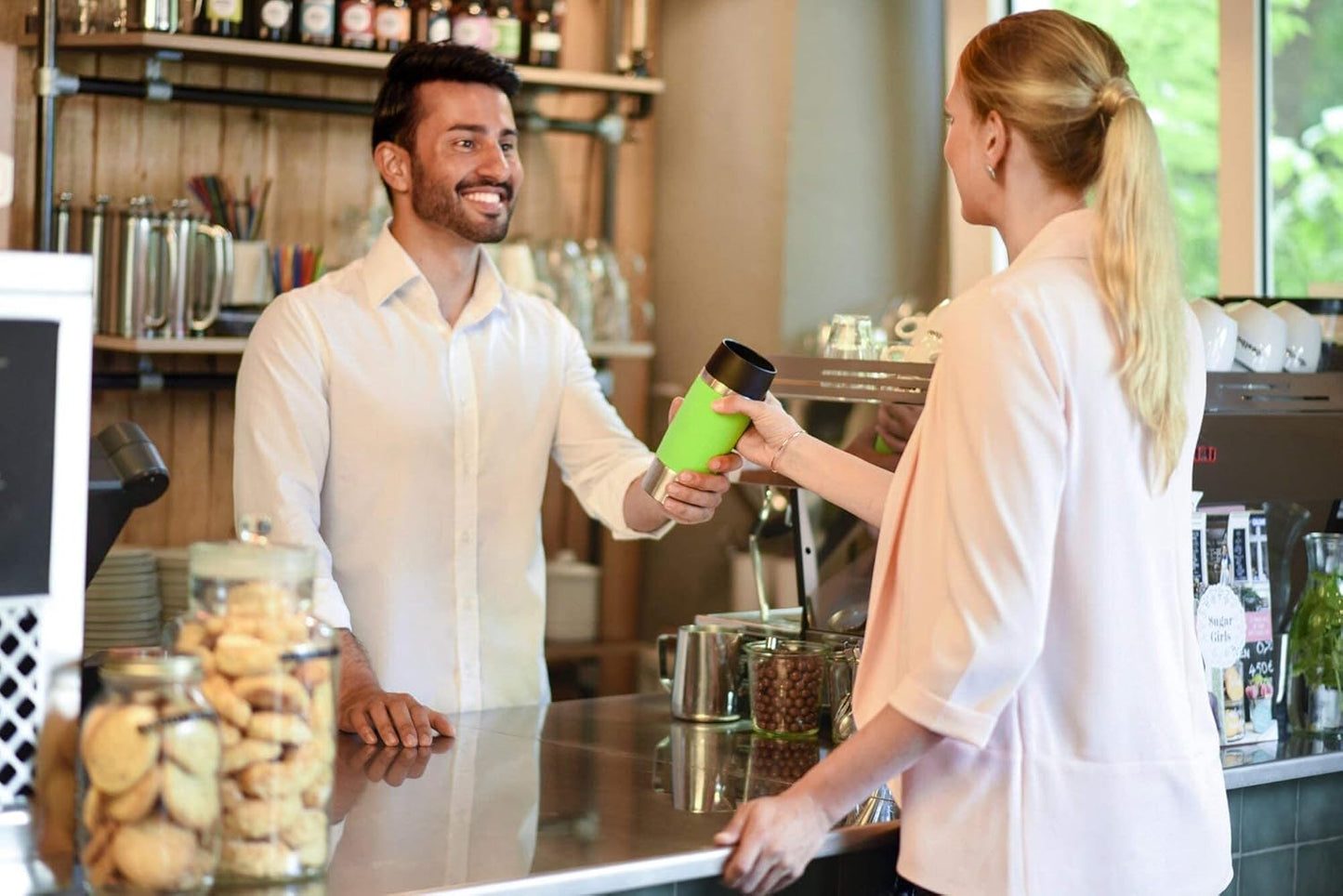 Travel Mug 0.36 Litre Travel Mug, Lime Silver, Stainless Steel/Plastic